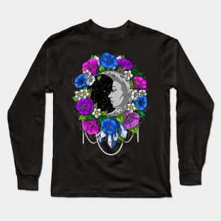 Moon Floral Fantasy Long Sleeve T-Shirt